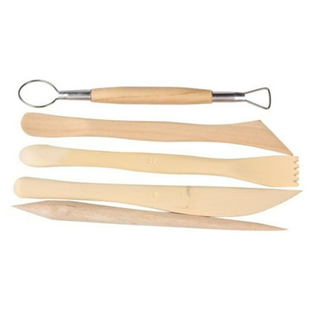 5Pcs Pottery Clay Sculpture Sculpting Carving Modelling Ceramic Hobby Tools